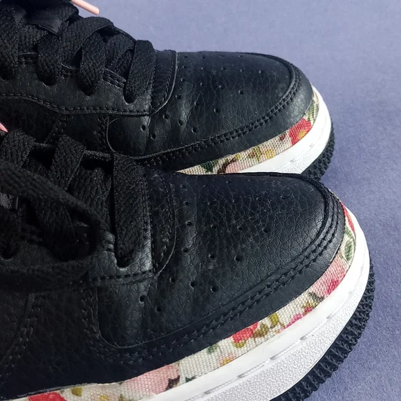 Nike Air Force 1 Vintage Floral GS 'Pink Tint' Shoes BQ2501-001 - Picture 8 of 12